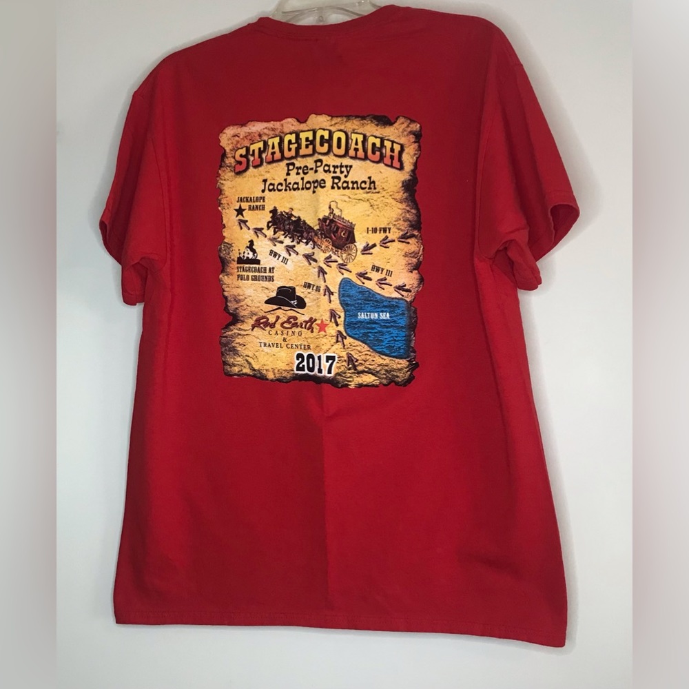 NWOT Unisex Stagecoach red T-shirt